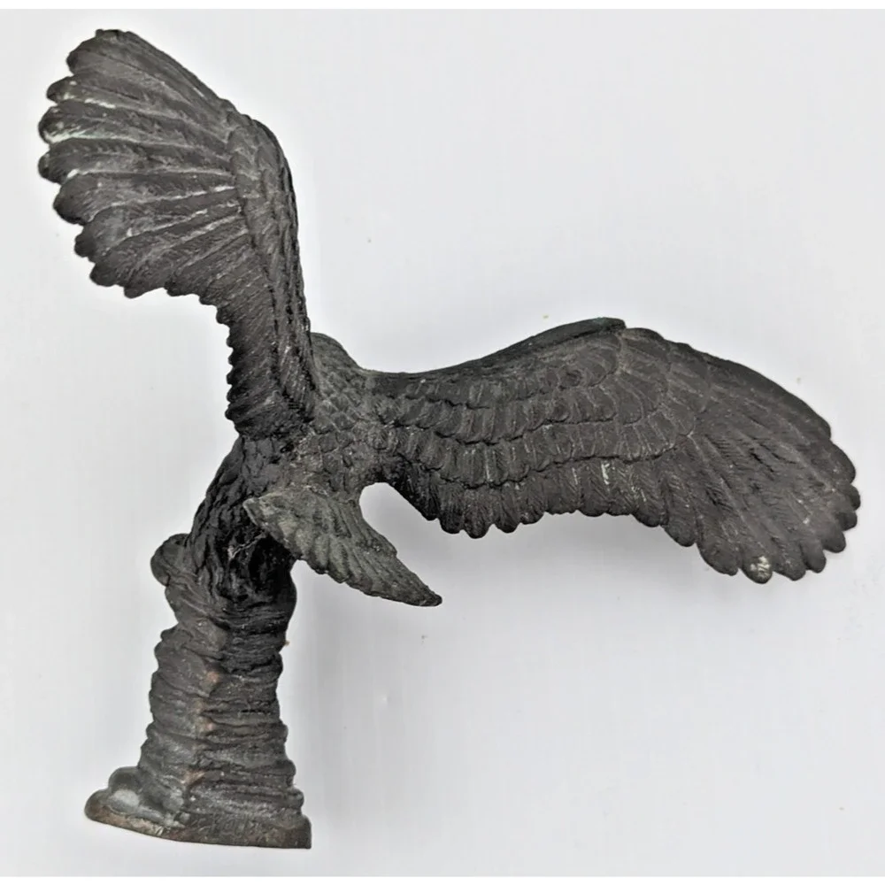 Vintage Bronze Metal Eagle Topper Finial Solid 4-3/4" H - Picture 8 of 13